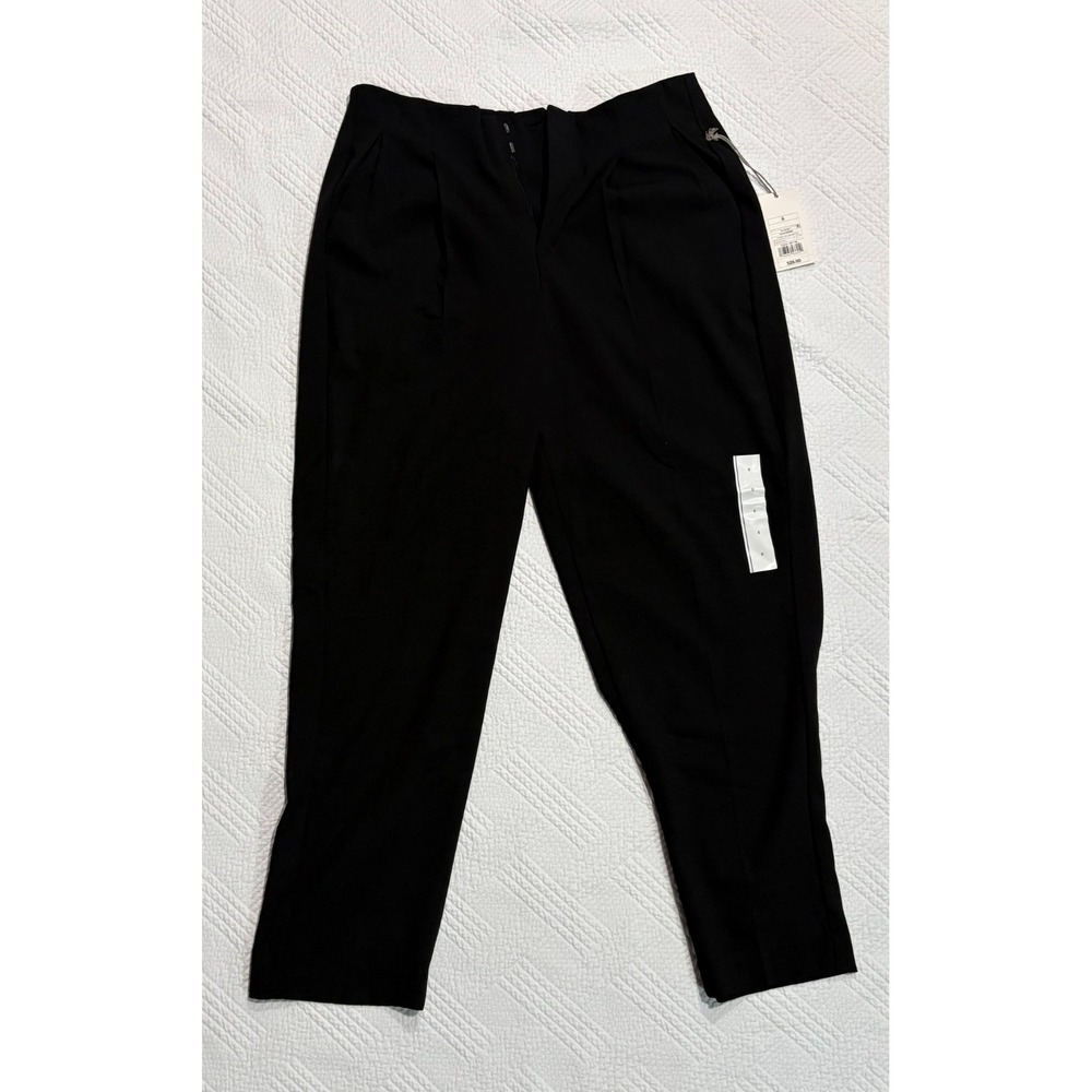 A New Day Women's Tapered Leg Black Pants High Rise Relaxed Hip & Thigh Sz 8 NWT